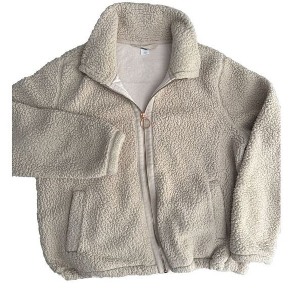 Old Navy Active Full Zip Sherpa Jacket Women Size Large‎